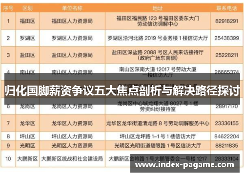 归化国脚薪资争议五大焦点剖析与解决路径探讨