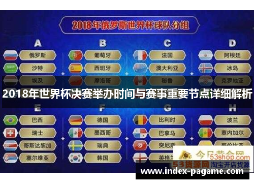 2018年世界杯决赛举办时间与赛事重要节点详细解析